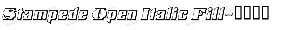 Stampede Open Italic Fill字体转换